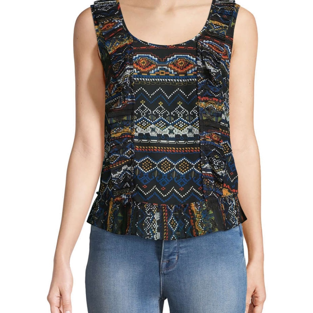 Plenty by Tracy Reese Fair Isle tribal print tank